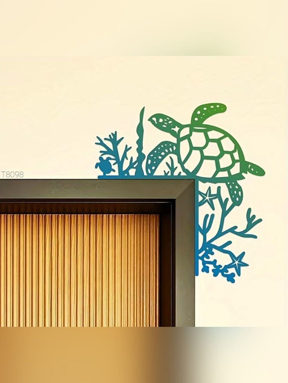 Adorable colored metal door jamb characters, Nautical **Sea Turtle